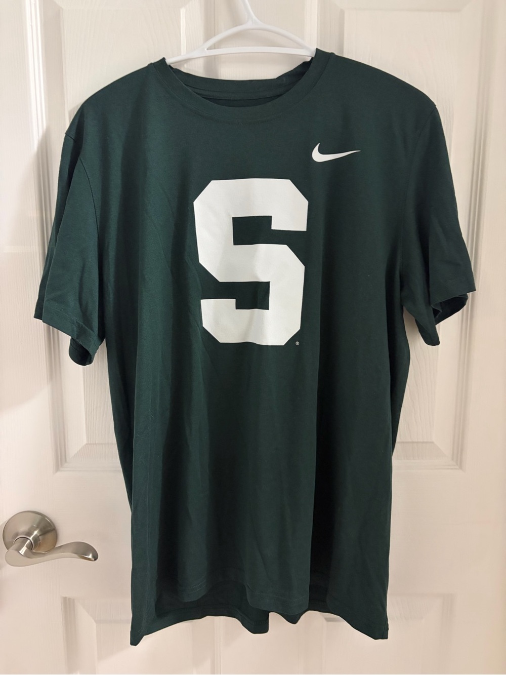 Nike Men's Dark Green T-shirt with white 'S'